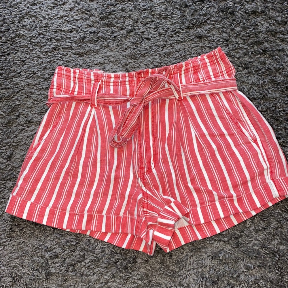 Red/white striped shorts